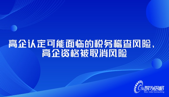 高企认定可能面临的税务稽查风险、高企资格被取消风险.jpg